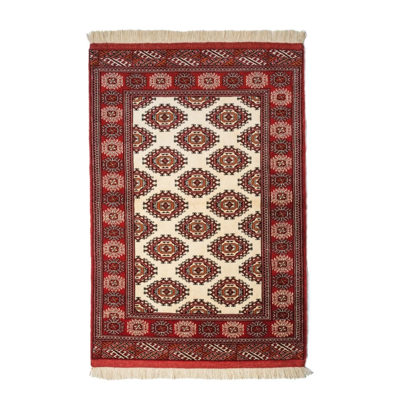 Handmade Red Persian Turkmen Rug